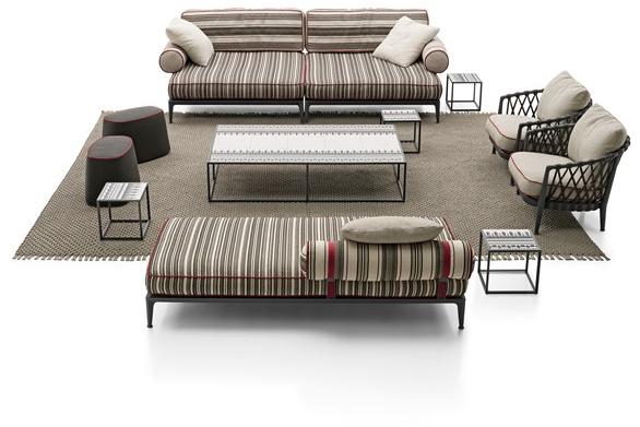 B&B Italia Outdoor 3-х местный тканевый садовый диван Ribes sun-id-1376958 - Вид №2