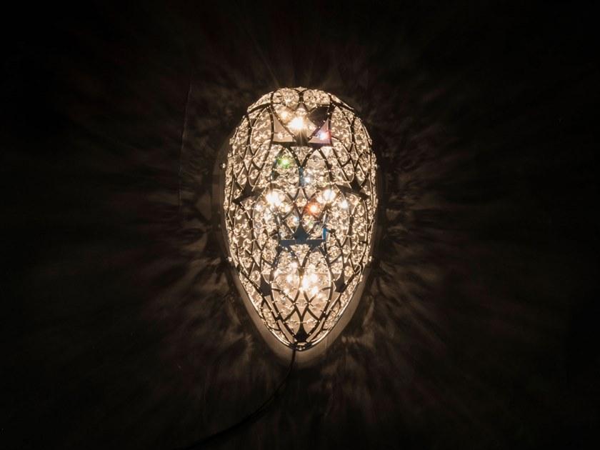 VGnewtrend Настенный светильник из нержавеющей стали с кристаллами Arabesque egg 7511769.97/.98  - Вид №2