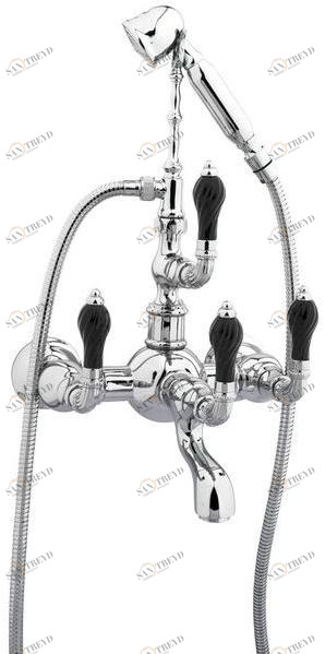 Bronces Mestre Настенный смеситель для ванны с ручным душем Artica with porcelain 035516.nsl.50