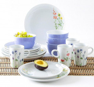 39G105O50002C Пять чувств набор 16-часть полевой цветок красный / желтый (с небольшим количеством ошибок красоты) Kahla-porzellan