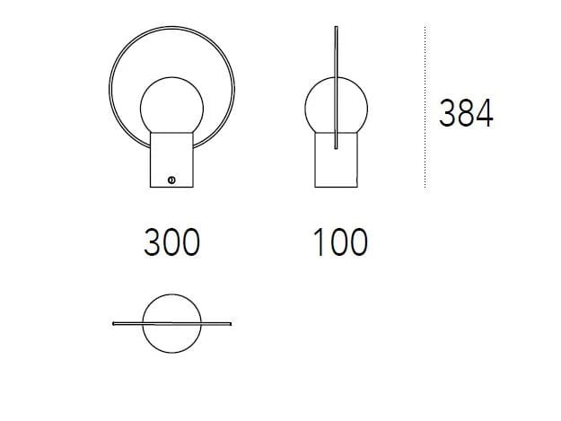 Металлическая светодиодная настольная лампа с батарейным питанием Ronda Design SATURN RECHARGE ARCH-00034232 - Вид №2