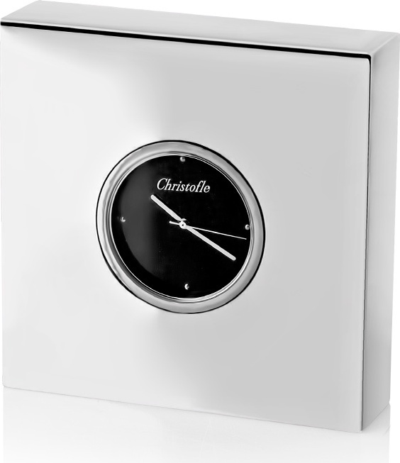 97844 Christofle Часы настольные "Бюро" (посереб.) Посеребрение 