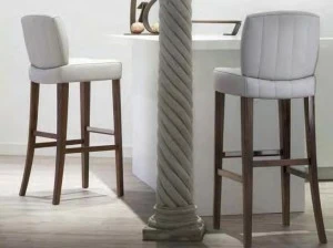 Tonon Высокий кожаный табурет со спинкой Gallant 344 344.42