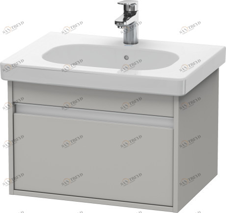 KT667000707 Тумбочка подвесная Ketho #KT6670 600 x 455 мм Бетонно-серый матовый декор Duravit