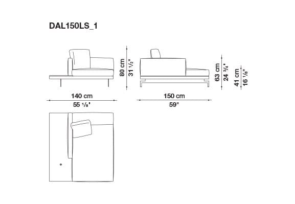 3-местный тканевый диван с полуостровом B&B Italia док ARCH-00061121 - Вид №149