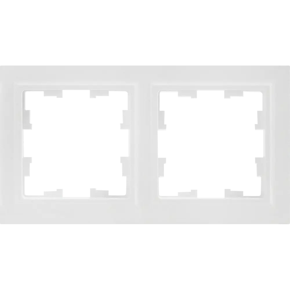 Рамка IEK Brite для розеток и выключателей - 2 модуля, белый глянец 87761294 STLM-1101656