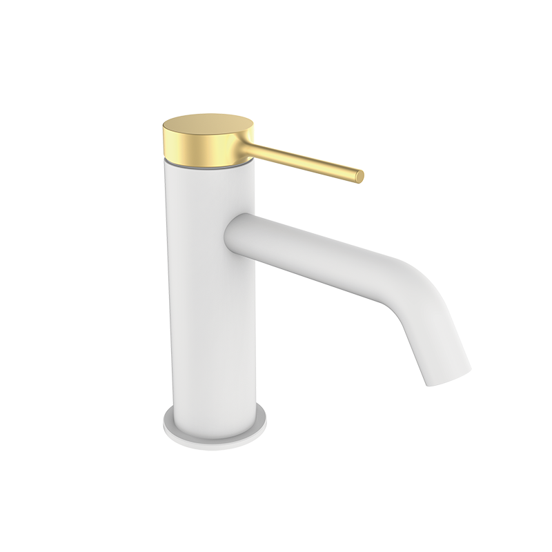 47510417 PREMIUM Белый мужчина Умывальник смеситель Белое Матовое Золото GRB MIXERS 
