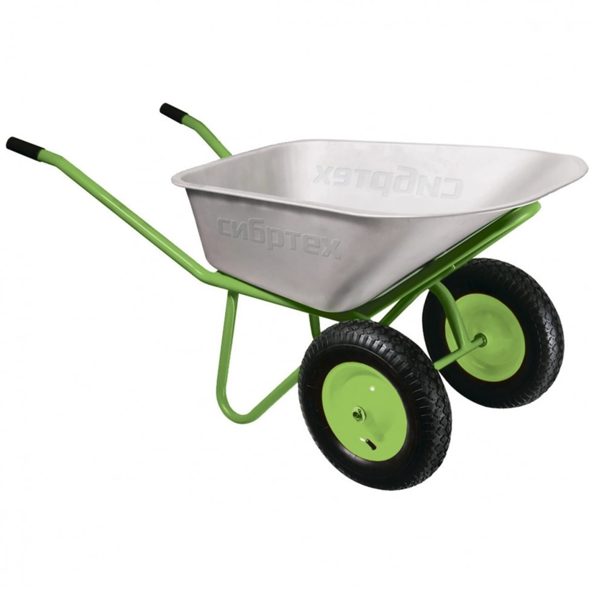 89706732 Тачка садовая Сибртех двухколесная 230 кг 90 л оцинкованная сталь Santreyd 