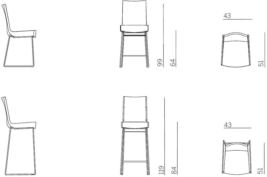 Montis Высокий табурет из ткани со спинкой Jim sun-id-1507243 - Вид №2