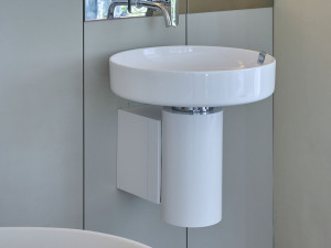 Круглый подвесной умывальник из смолы