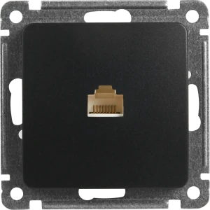 Розетка компьютерная встраиваемая Hegel РСК-400-08 цвет черный