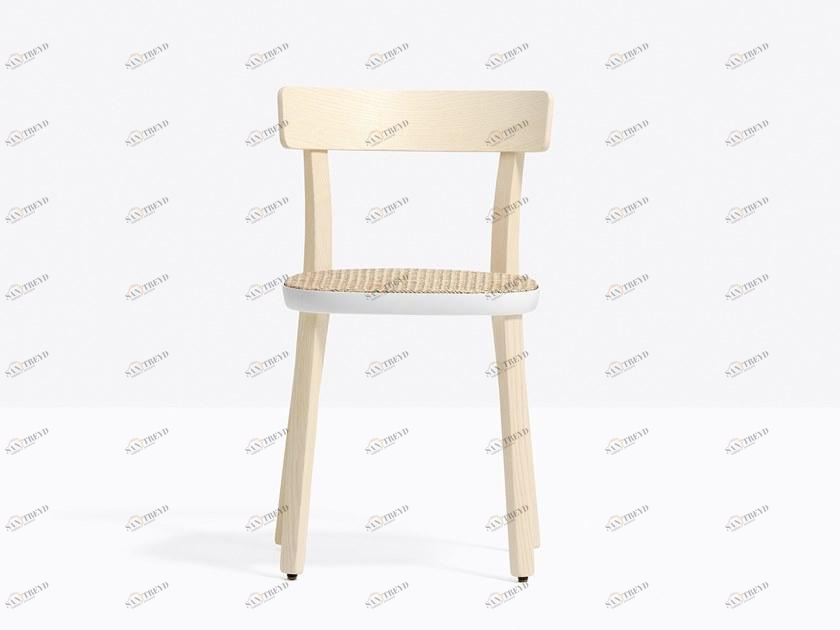 Pedrali Стул ясеня с сиденьем из венской соломы Folk 2920