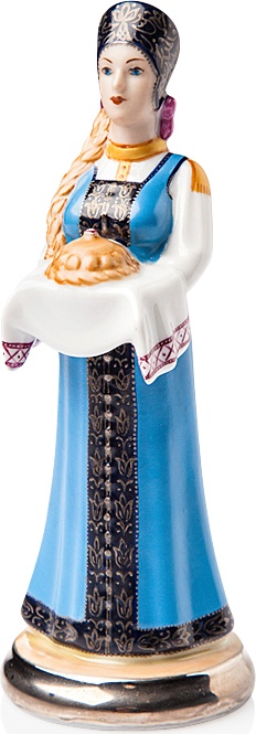 10617367 Мануфактуры Гарднеръ в Вербилках Скульптура 17 см "Акулина" Фарфор, Керамика 