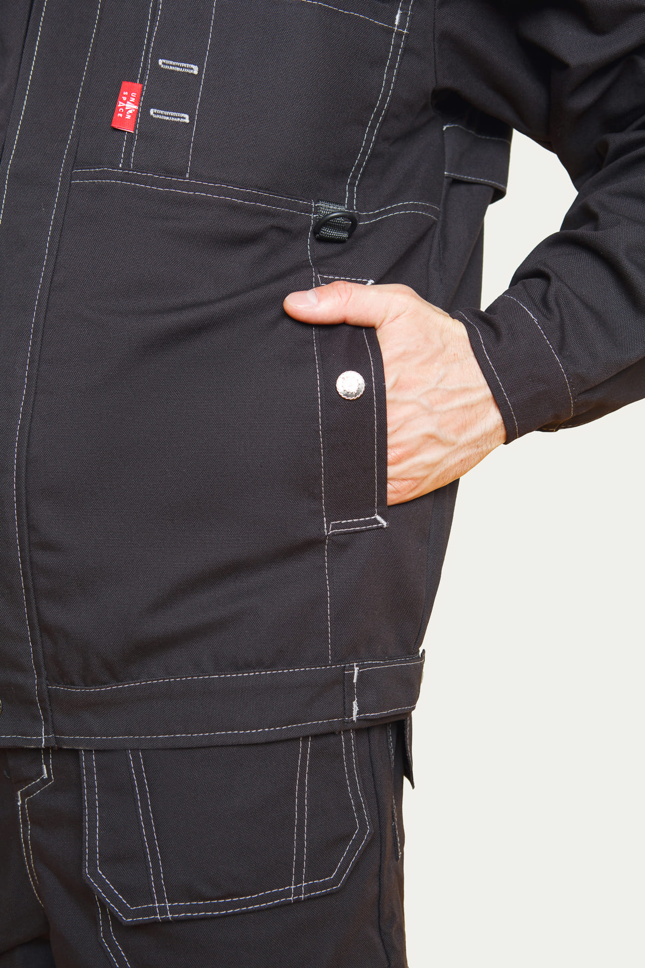 62593 Куртка  черная Union Space  Летняя спецодежда  размер 56-58/170-176  - Вид №6