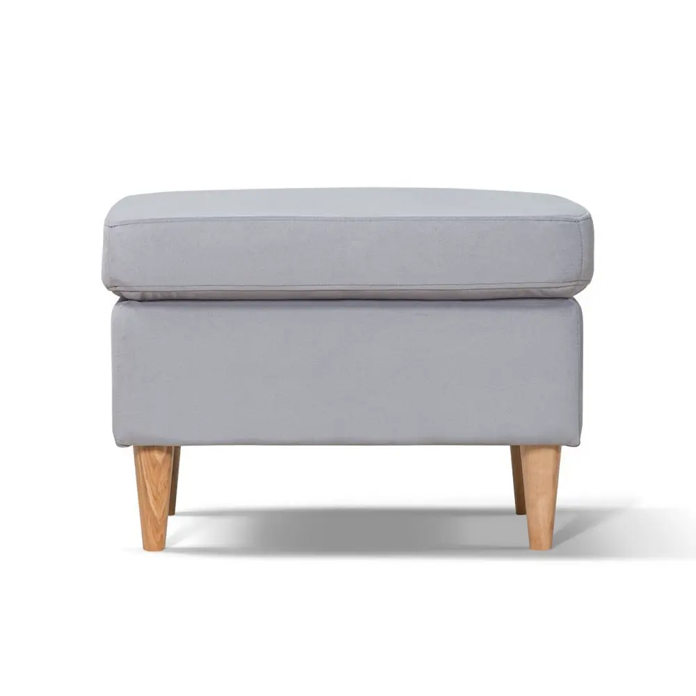 Пуф на ножках велюр Salotti Нильс Velutto 52 серый 60x43.5 см STLM-2110089 - Вид №2
