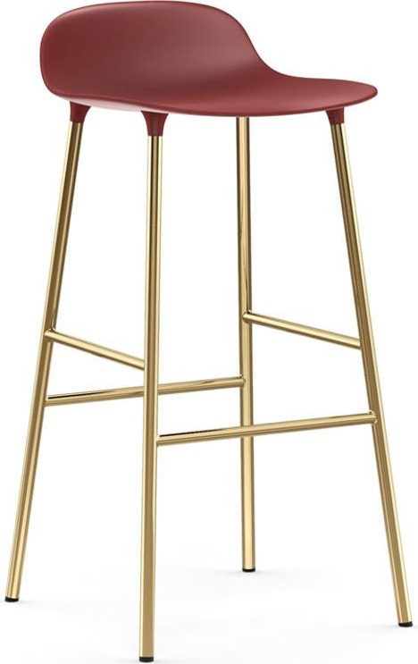 1400941 Barstool 75 cm Brass Red Normann Copenhagen Form