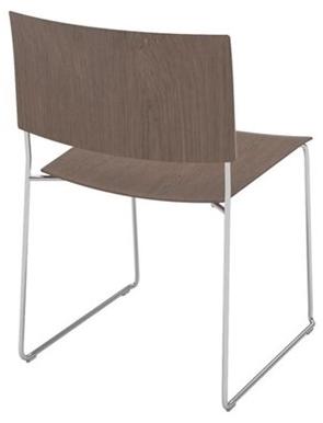 Andreu World Стул из дуба, штабелируемый салазками, со встроенной подушкой Sit Si1207 - Вид №8