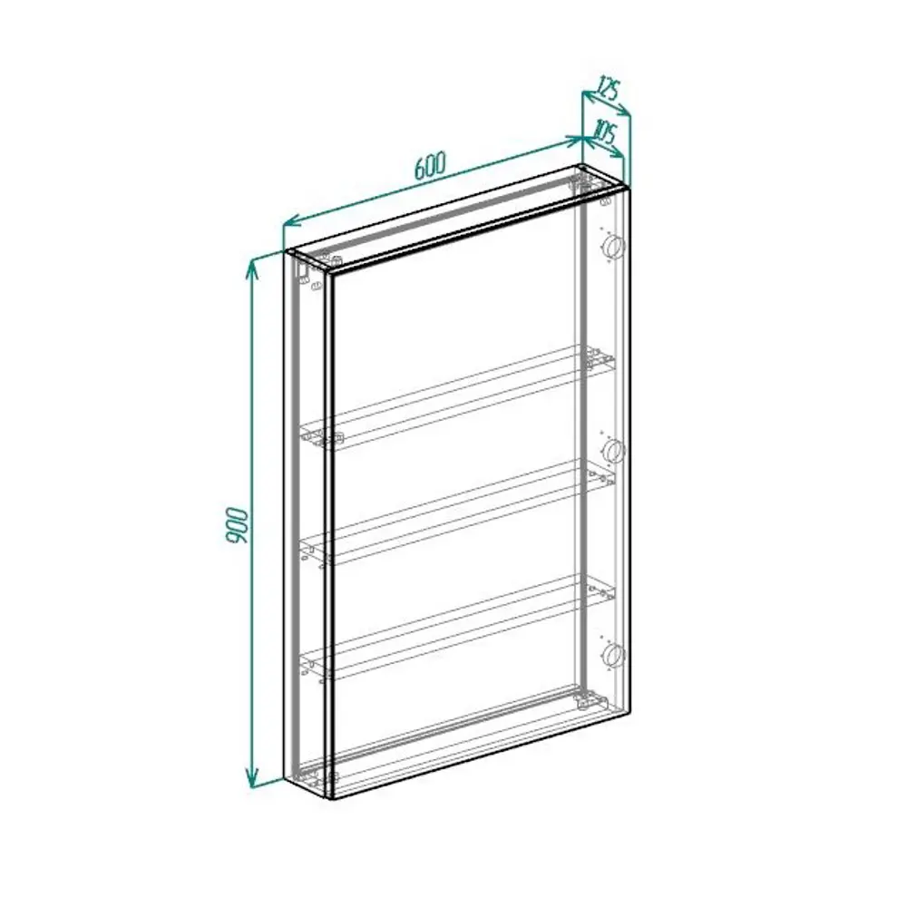 Зеркальный шкаф Santreyd Турин с системой плавного закрывания 86142939 STLM-0066401 - Вид №7