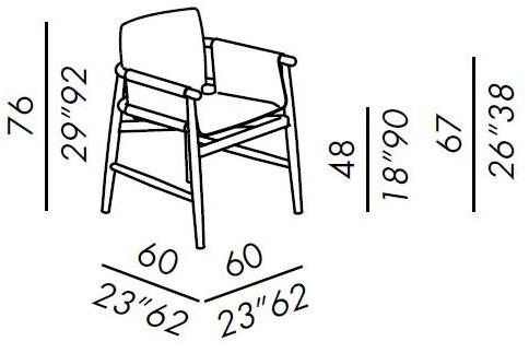 Meridiani Кожаное кресло с подлокотниками Teresina sun-id-1459085 - Вид №6