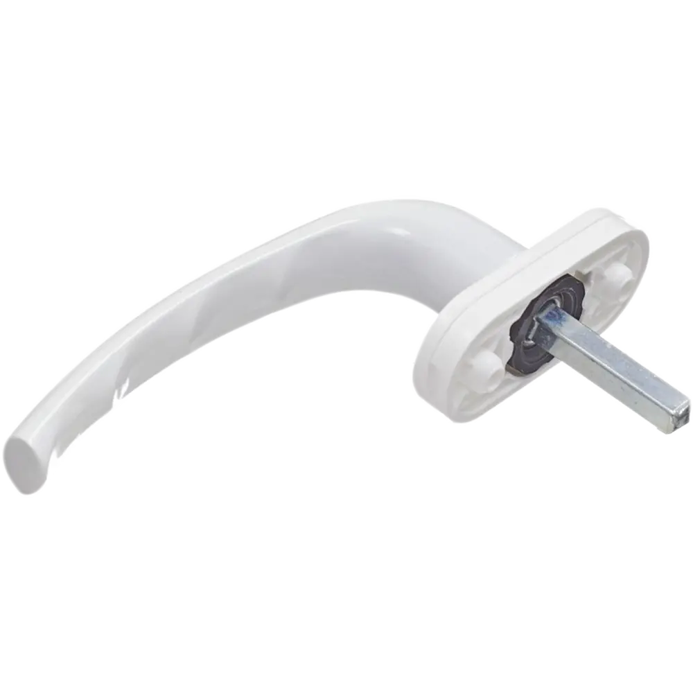 Ручка оконная Комфорт 166 мм металл цвет белый ЛЕВША STLM-2190443 - Вид №3