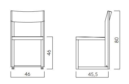 Дубовый стул с открытой спинкой Kristina Dam Studio Outline ARCH-00053626 - Вид №6