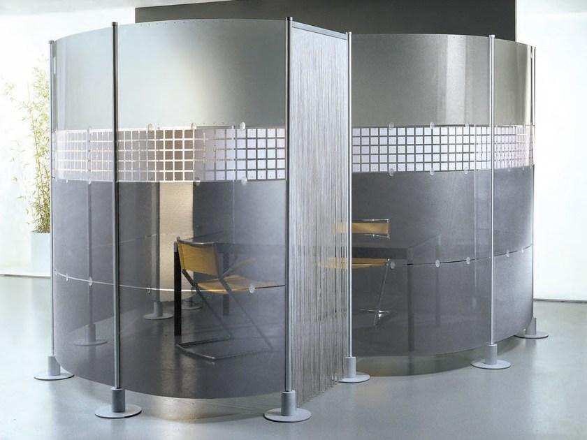 Slalom Отдельно стоящая офисная перегородка из алюминия и пвх Partition system sun-id-1367672 - Вид №3
