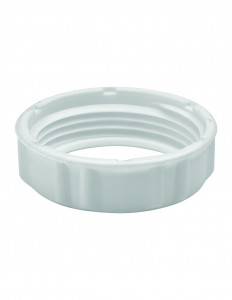 012400 001 01  Гайка 1 "1/4 для сифона для раковины, 33 x 42 мм, белый пластик, 2 шт. Valentin Белый