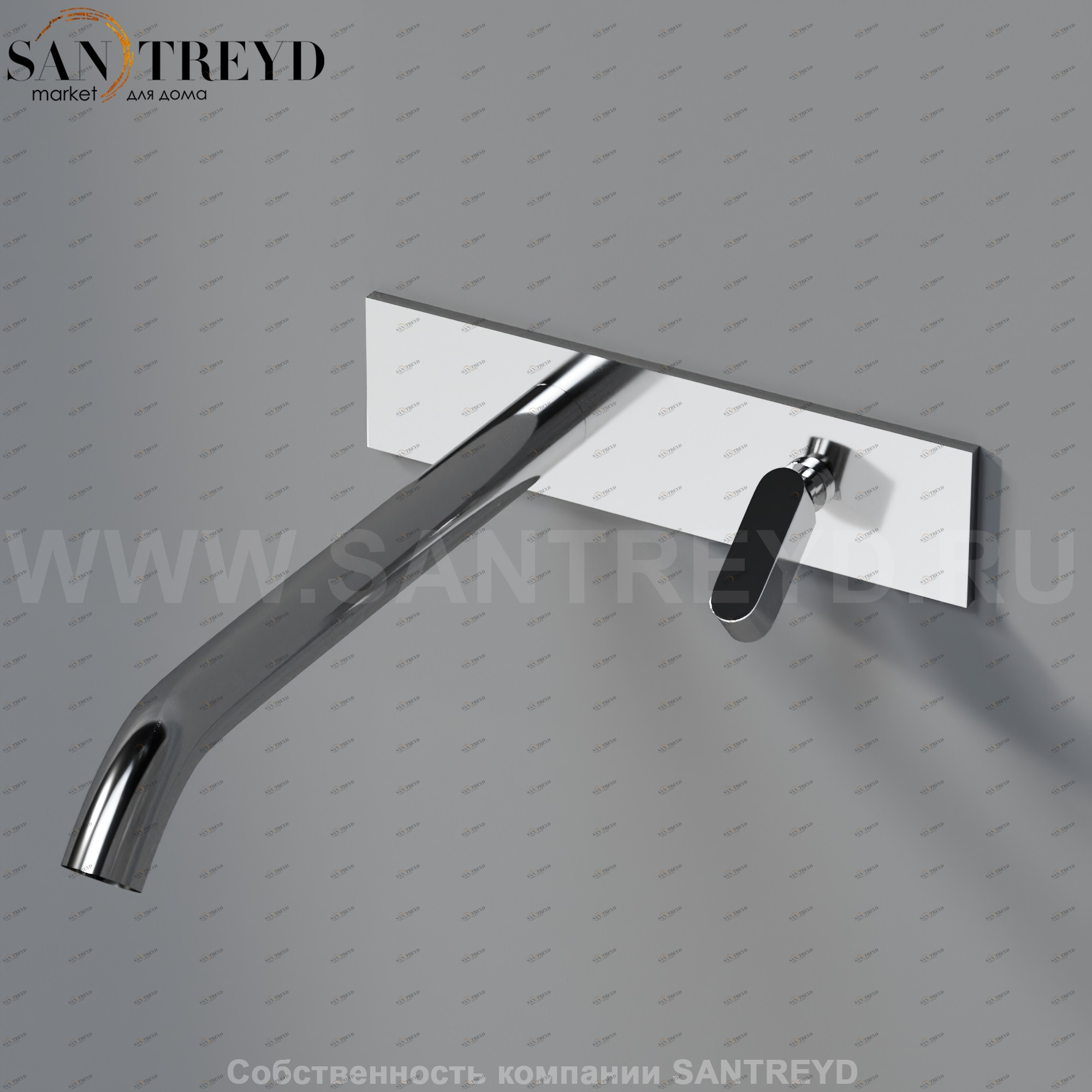 Встроенный смеситель ARUB1116S SQUARE для раковины хромированный Agape