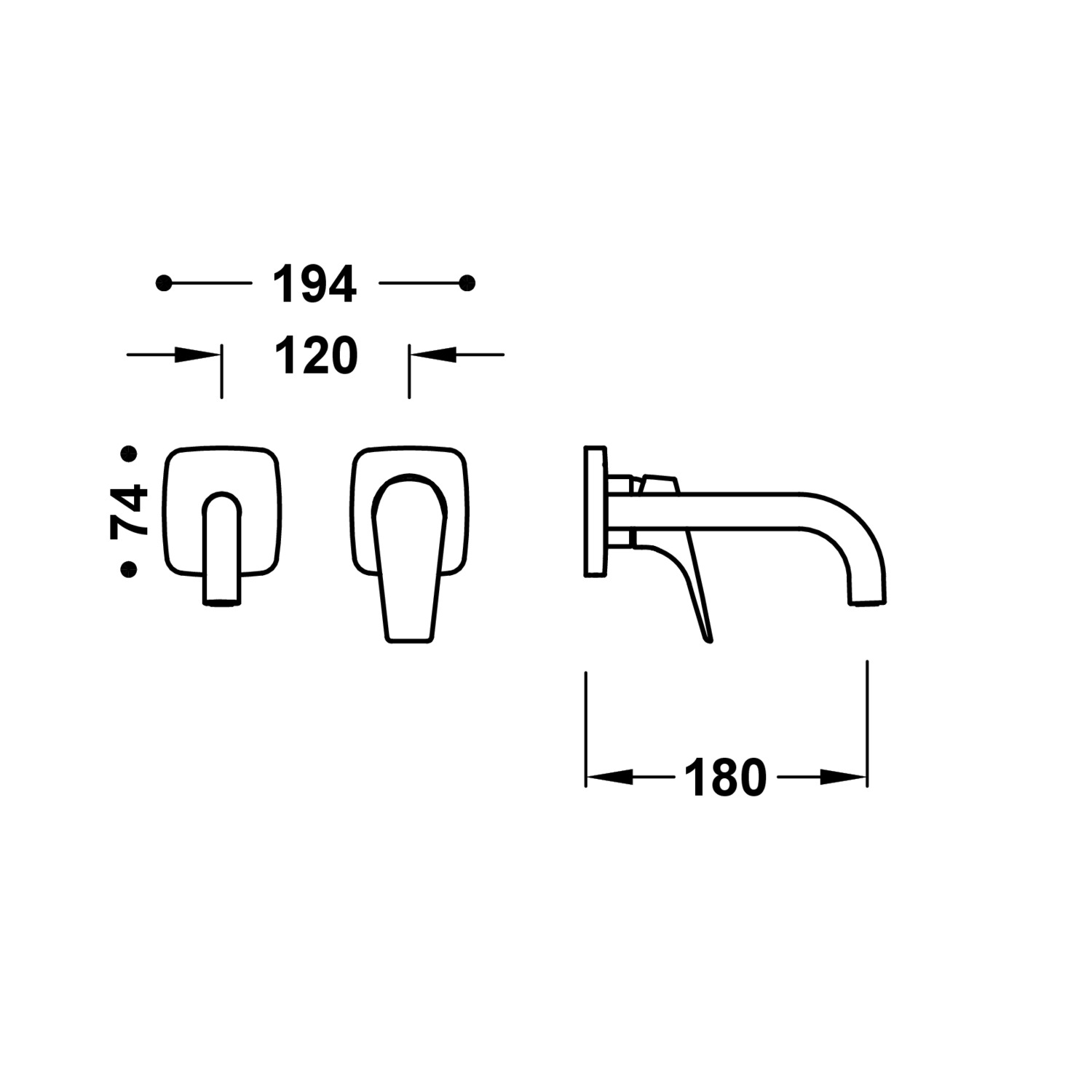 CANIGÓ Visible part for recessed sink body-21730021 TRES Canigo - Вид №1