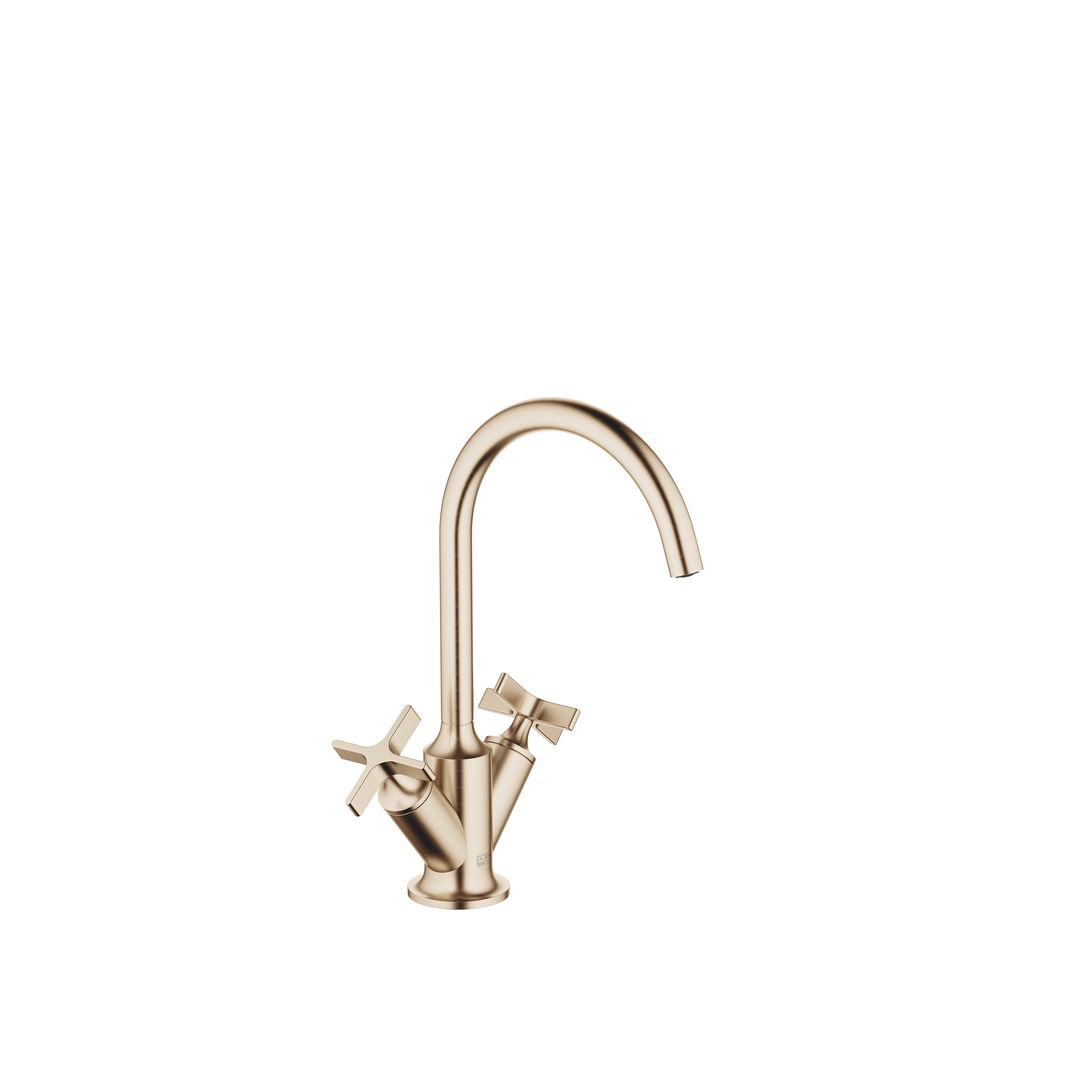 VAIA Смеситель для раковины, на одно отверстие, со сливным клапаном - Brushed Champagne (22-каратное золото) DornBracht 22513809-46