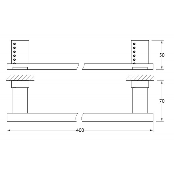Держатель для полотенца 40 см LINEAG (Италия) TIF 908 sun-id-561165 - Вид №1