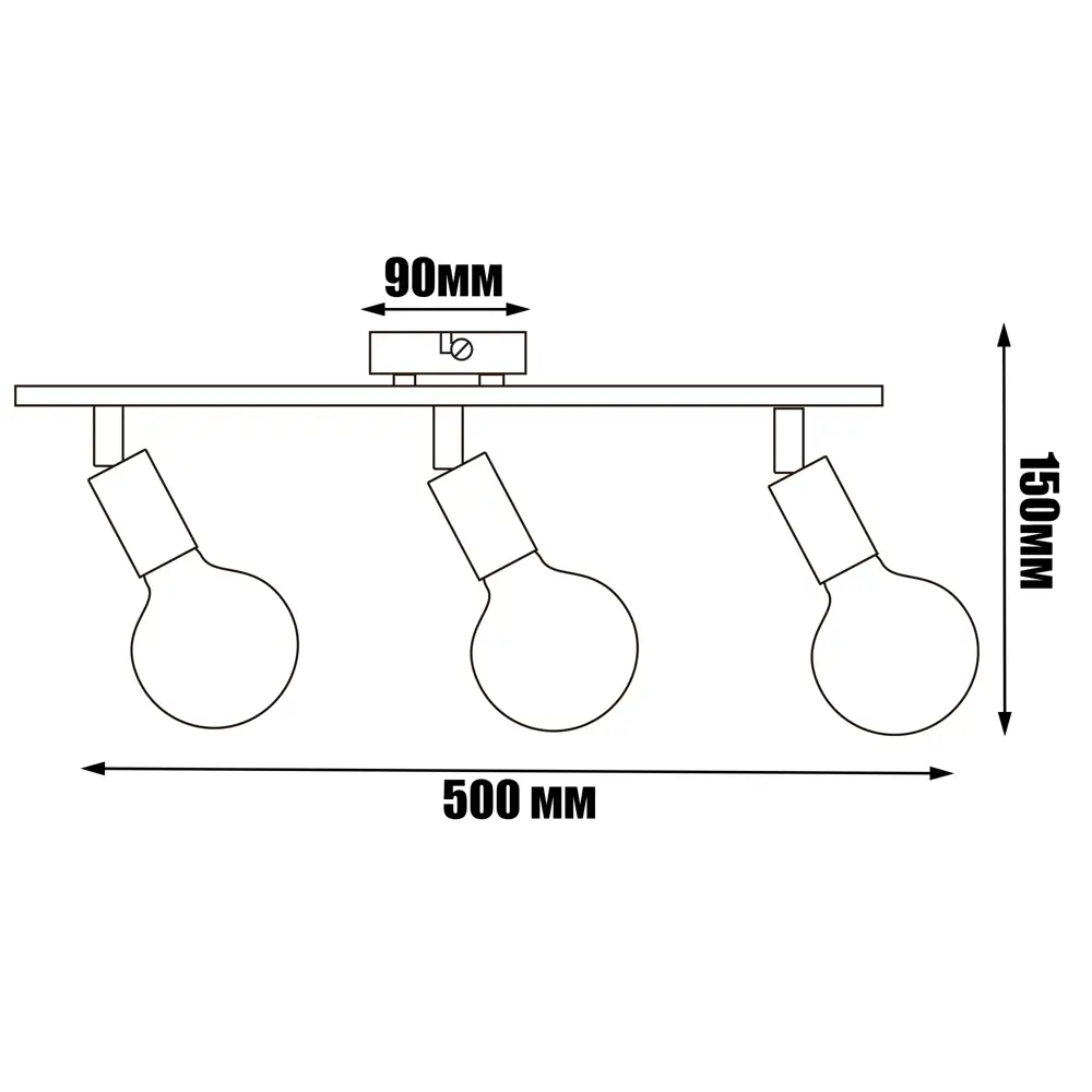 Люстра потолочная Реал 3 лампы 10 м² цвет черный РОССВЕТ STLM-2025366 - Вид №11