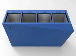 Наружная оцинкованная стальная стойка для мусора для мусора