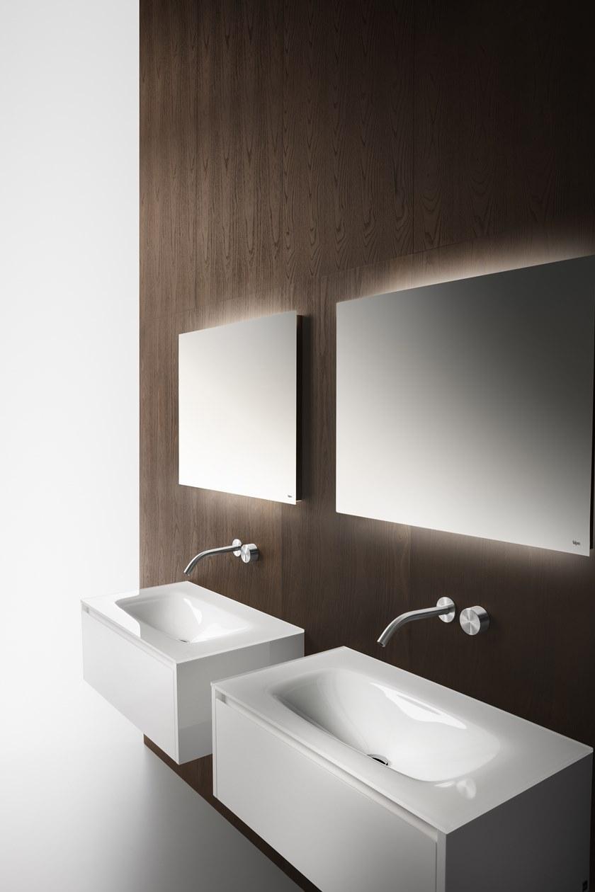 FALPER Смеситель для умывальника настенный из нержавеющей стали на 2 отверстия Acquifero sun-id-1450142 - Вид №5