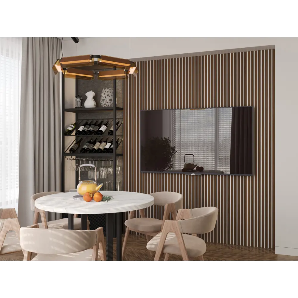 Рейка МДФ Орех натуральный 280x4x1.6 см Santreyd 89389906 STLM-1404976 - Вид №1