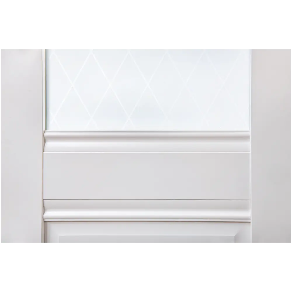 Дверь межкомнатная со стеклом Классико-43 80x200 см Hardflex белый с замком и петлями 84532569 STLM-2103498 PORTIKA  - Вид №2