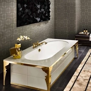 Ванна  Avignone 105x205 в отделке VETRO mandorla MILLDUE MAJESTIC