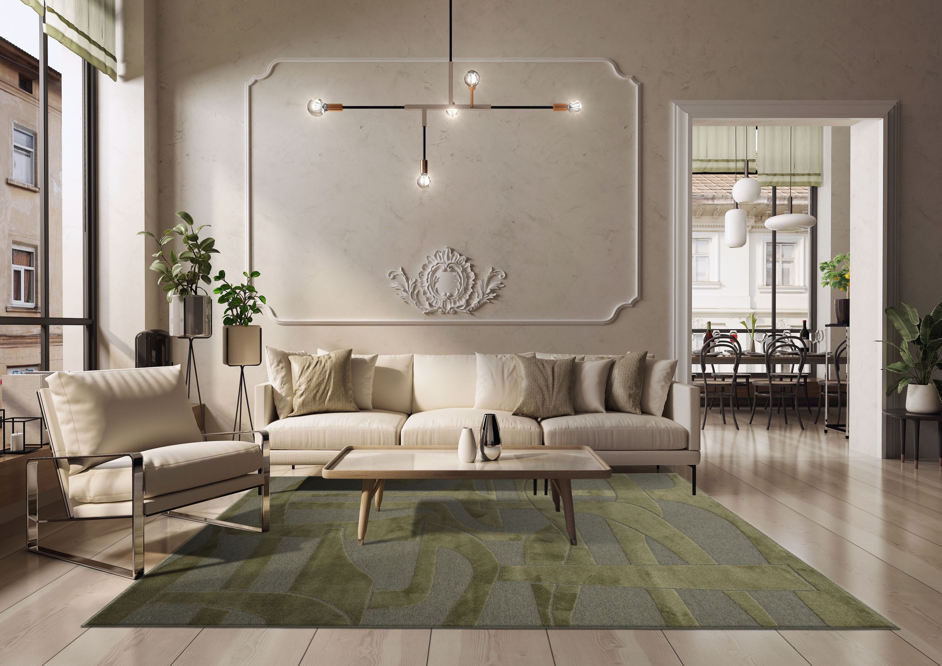 Ковер с прямоугольным рисунком Ademi Essential ARCH-00112590 - Вид №1