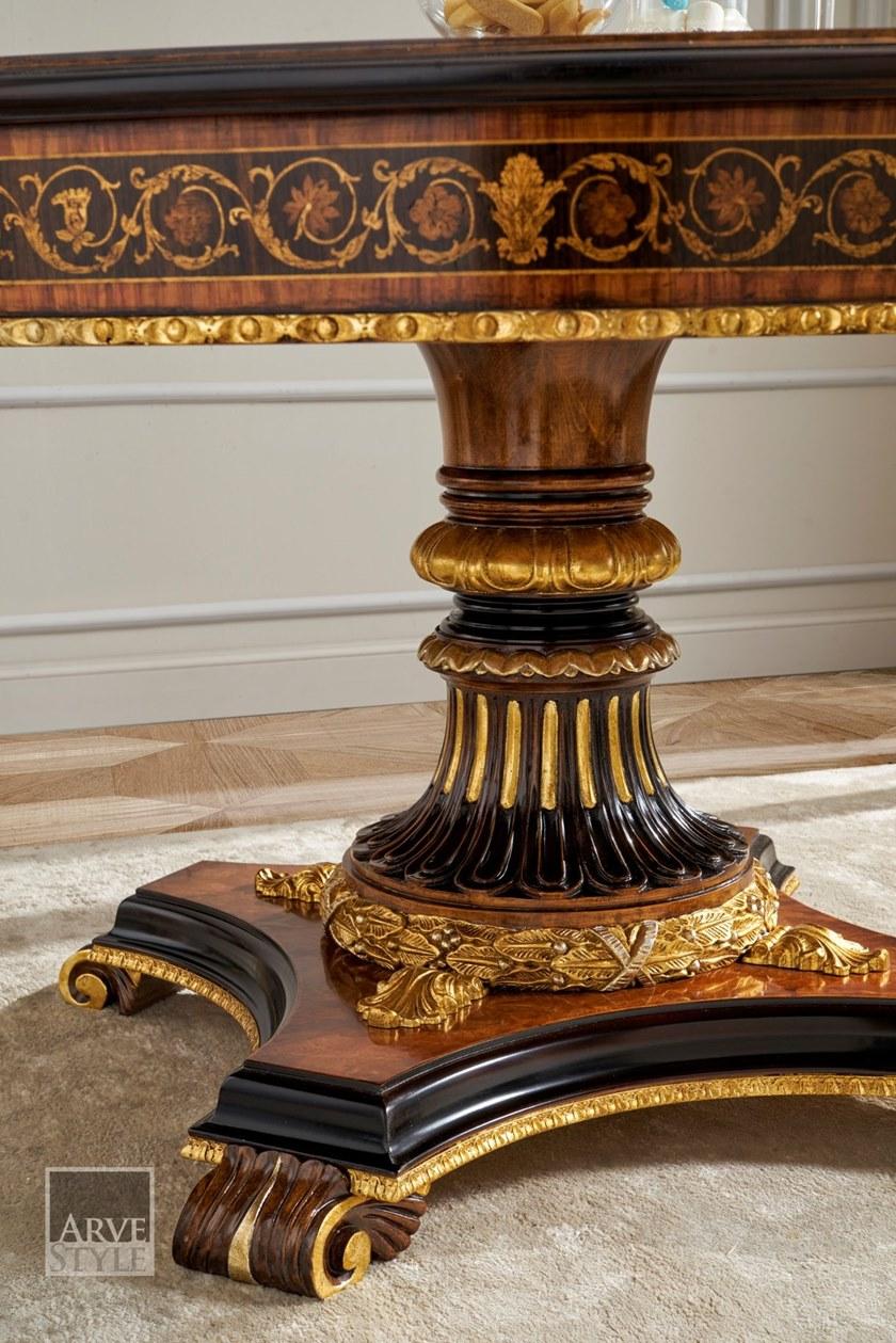 Arvestyle Круглый деревянный стол в гостиной в классическом стиле с ленивой Сьюзан Orpheo maggiolini As-1733 - Вид №2