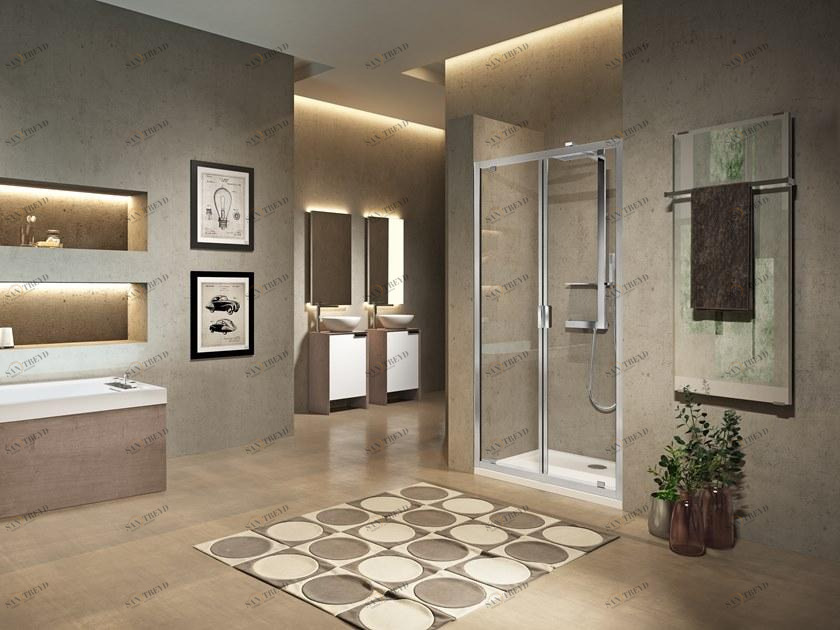 NOVELLINI Угловая душевая кабина с распашной дверцей Lunes 2.0 sun-id-1414606