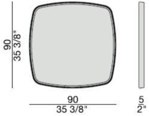 Porada Зеркало настенное квадратное в ореховой раме Iron sun-id-1412527 - Вид №6
