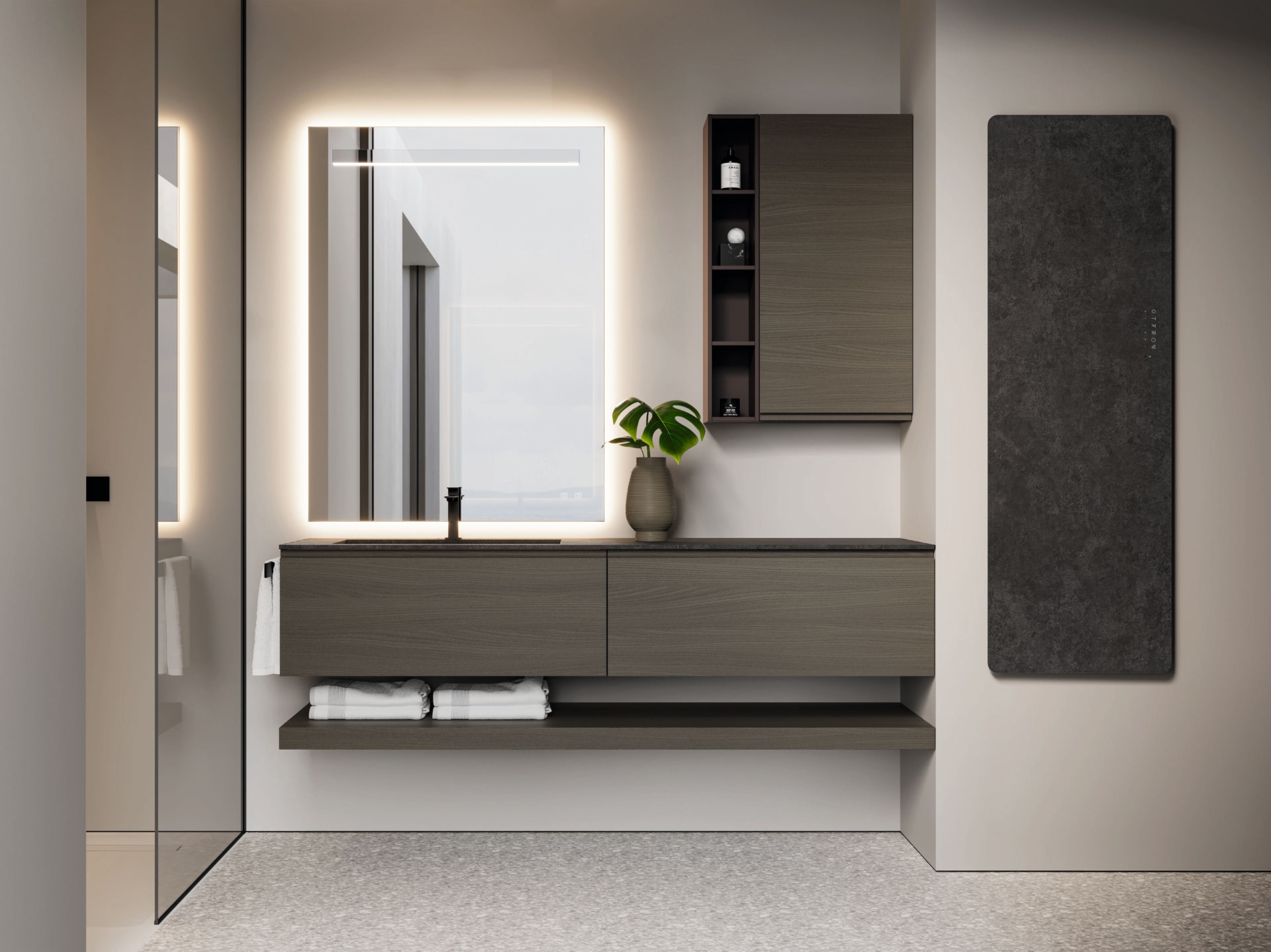 Подвесной туалетный столик с зеркалом Ideagroup Seventy Form ARCH-00070283