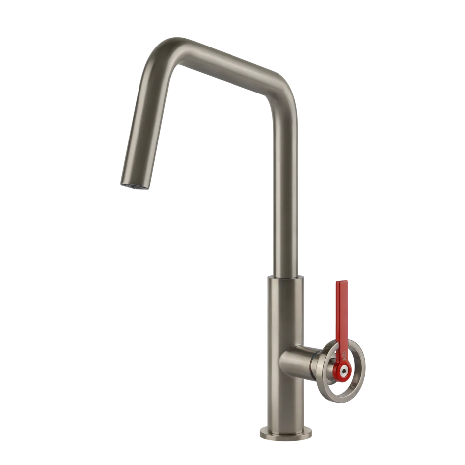 Смеситель для раковины 60201 149 Gessi Officine v МАТОВЫЙ НИКЕЛЬ FINOX 60201149