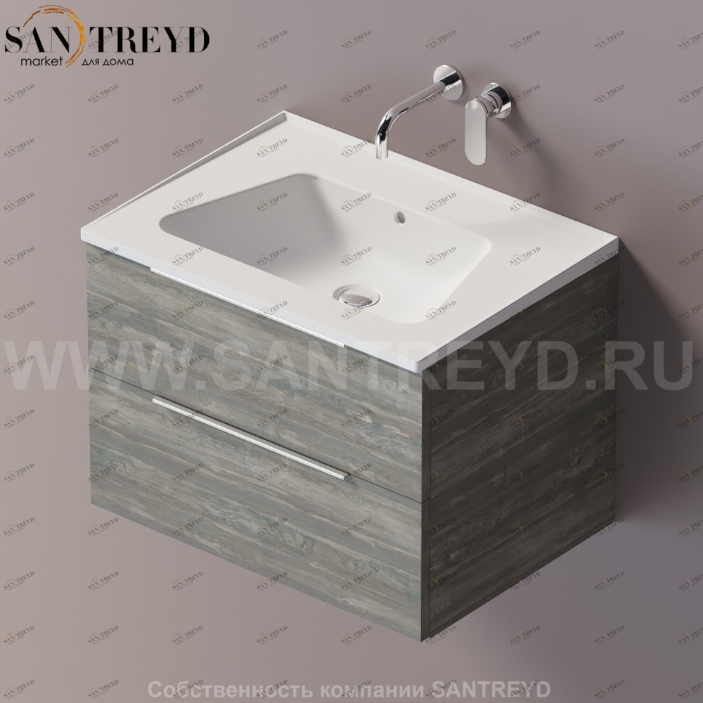 Flaminia BLOOM Тумба под раковину 70 см с 2 ящиками BBX809.WE Ceramica Flaminia