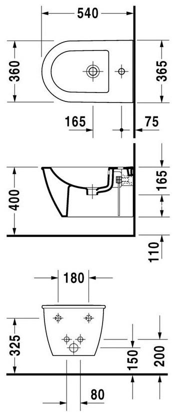 224915 Биде подвесное Darling New Duravit - Вид №1