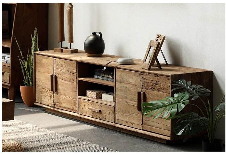 Arrediorg.it® Тумба под ТВ из массива дерева с распашными дверцами Woodside Ah607 tv cabinet  - Вид №2