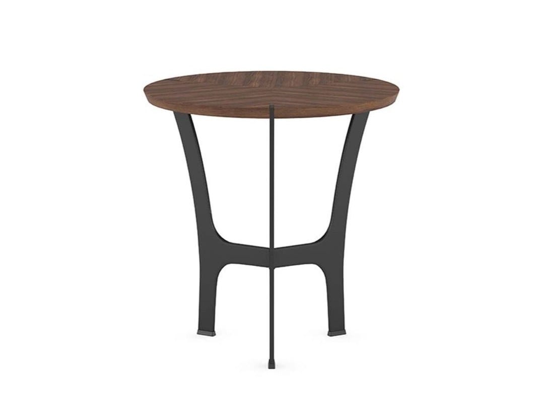 Круглый журнальный столик из шпона и металлического основания Ersa Ravel ARCH-00096089 - Вид №2