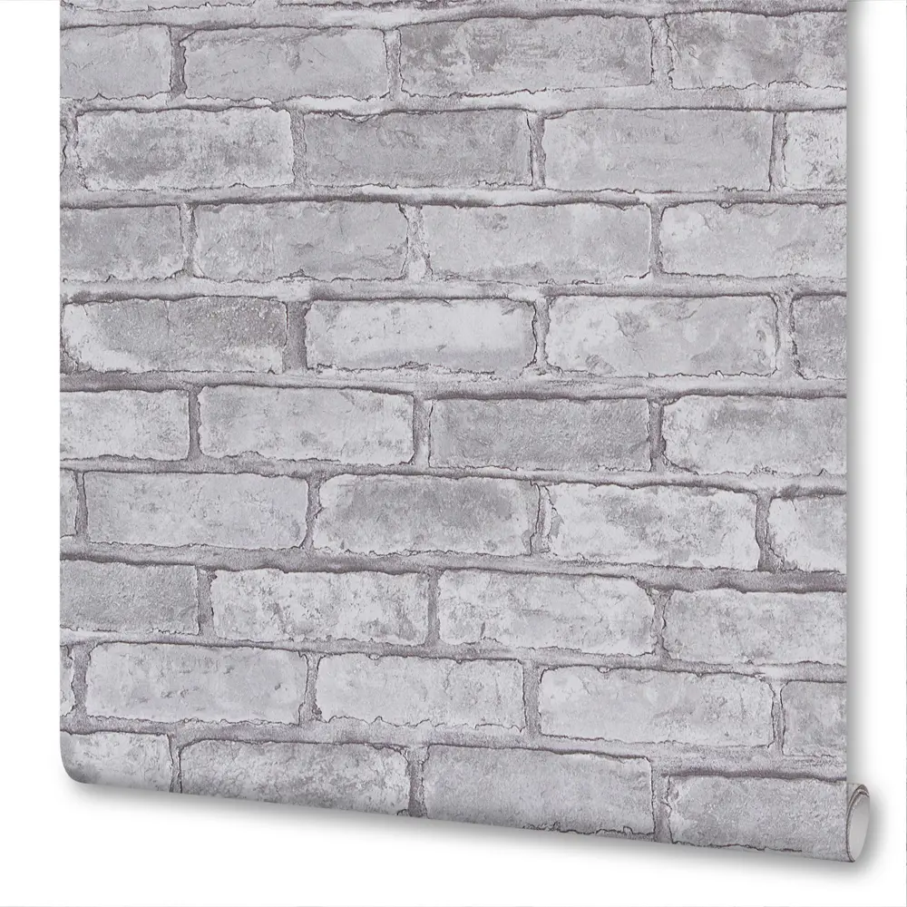 EURO DECOR Лофт - флизелиновые обои серого цвета для стильного интерьера 18595321