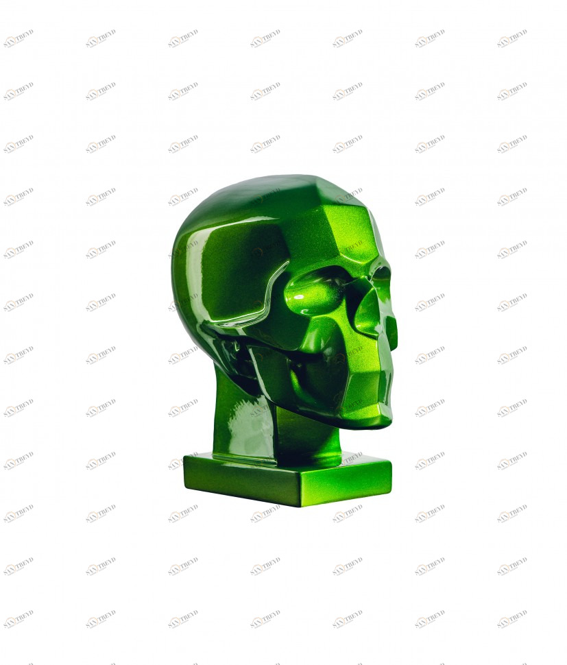 Статуэтка зеленая матовая "Череп" ICON DESIGNE  178170 Зеленый 