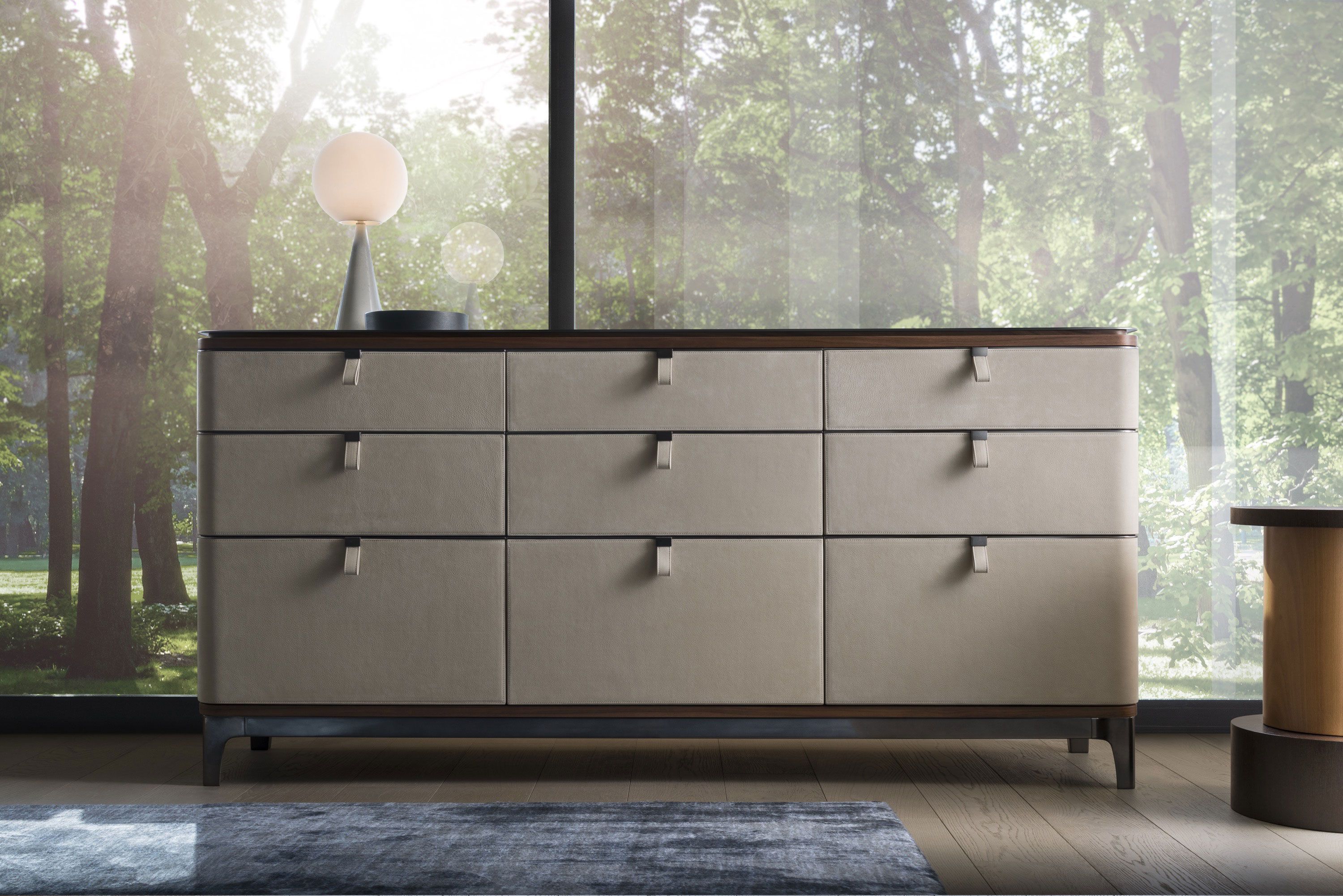 Комод из орехового дерева с кожаной обивкой OAK New York Suite ARCH-00036179 - Вид №3